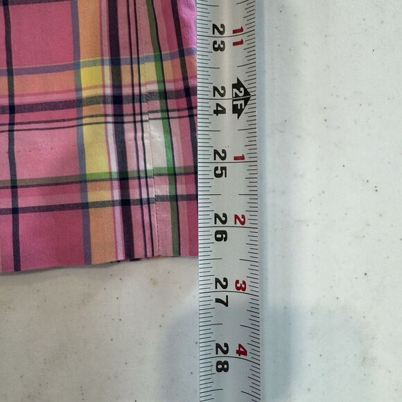 Vintage Lilly Pulitzer Main Line Fit Cropped Capri Pants Size 4 Pink Plaid - Picture 10 of 12